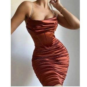 Satin Corset Bodycon Dress